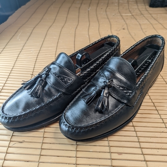 Allen Edmonds Men’s Size 8DMaxfield Dress Loafer Shoe Black Leather Tassels. Gre - Picture 1 of 11